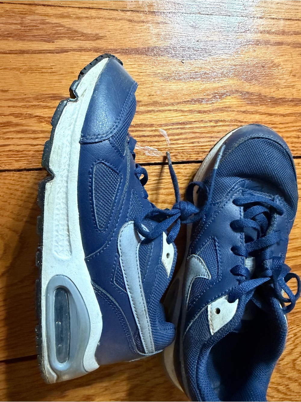 Kids Navy Nike Sneakers - Casual Lace-Up Sport Shoes